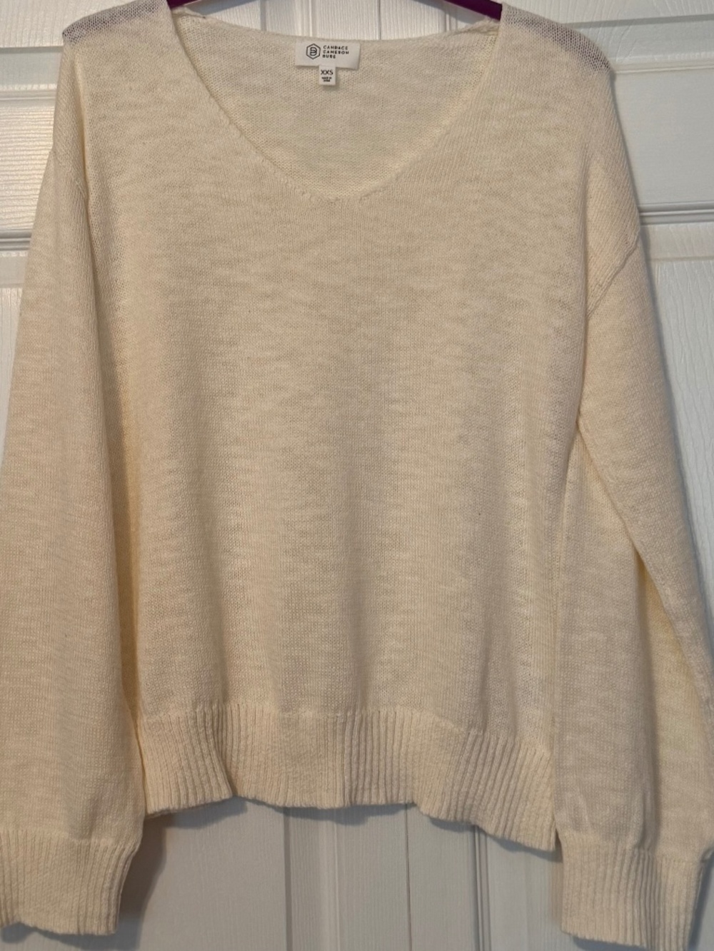 Candace Cameron Bure V-Neck Knit Sweater